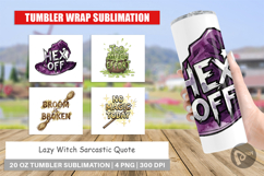 Lazy Witch Sarcastic Quote Tumbler Product Image 1