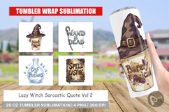 Lazy Witch Sarcastic Quote Tumbler Product Image 1