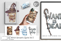 Lazy Witch Sarcastic Quote Digital Paper Product Image 1