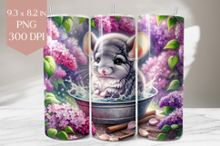 Chinchilla with Lilacs Tumbler Wrap Product Image 1