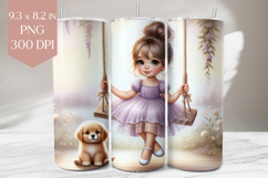 Girl &amp; Puppy Swing Tumbler PNG Product Image 1
