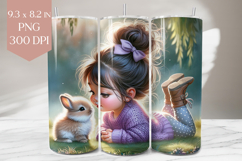 Girl and Bunny Tumbler Wrap Product Image 1