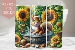 Cute Squirrel Tumbler Wrap PNG Product Image 1