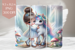 Magical Girl with Unicorn PNG Product Image 1