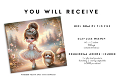 Princess and Puppy Tumbler Wrap Sublimation Product Image 2