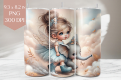 Fairy Girl &amp; Baby Elephant Tumbler Wrap Product Image 1