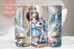 Fairy Girl &amp; Unicorn Tumbler Wrap Product Image 1
