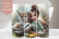 Girl &amp; Lynx Woodland Tumbler Wrap PNG Product Image 1