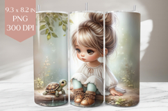 Girl &amp; Turtle Woodland Tumbler Wrap PNG Product Image 1