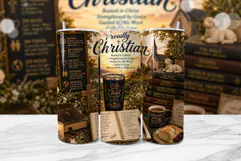 Proudly Christian Tumbler Wrap PNG Product Image 1