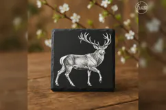 The Bracken Hart Woodland Animal Laser Engraving PNG Product Image 2