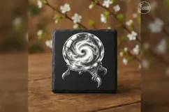The Glass Oracle Witchcraft Laser Engraving PNG Product Image 2