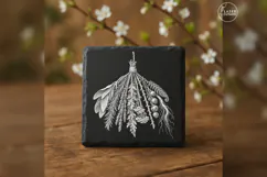 The Ninefold Herb Witchcraft Laser Engraving PNG Product Image 1