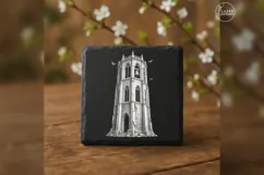 The Bat Belfry Haunted House Laser Engraving PNG Product Image 1