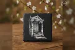 The Lanternless Porch Haunted House Laser Engraving PNG Product Image 2
