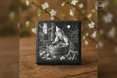 The Apple-Bobbing Party Vintage Halloween Laser Engraving PN Product Image 2