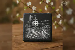 The Crossroads Lantern Vintage Halloween Laser Engraving PNG Product Image 2