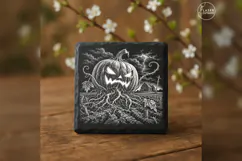 The Rootbound Scowl Pumpkin Halloween Laser Engraving PNG Product Image 2