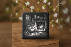 The Hearthside Smile Pumpkin Halloween Laser Engraving PNG Product Image 2
