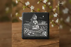 The Harvest Totem Pumpkin Halloween Laser Engraving PNG Product Image 1