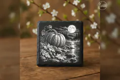 The Moonvine Offering Pumpkin Halloween Laser Engraving PNG Product Image 2