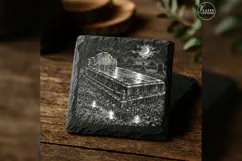 The Rain-Ledger Tomb Halloween Cemetery Engraving PNG Product Image 1