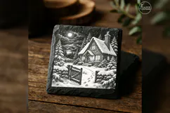 The Lanternsnow Cottage Christmas Village Laser Engraving PN Product Image 1