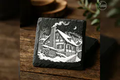 The Chimneykeeper's House Christmas Village Laser Engraving Product Image 2