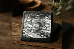 The Frostarch Bridge Christmas Village Laser Engraving PNG Product Image 2