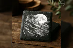 Moonroad Flight Santa Christmas Laser Engraving PNG Product Image 2