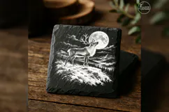 Moonridge Hart Reindeer Forest Christmas Laser PNG Product Image 2
