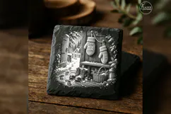 Mittenline Morning Winter Christmas Laser Engraving PNG Product Image 2