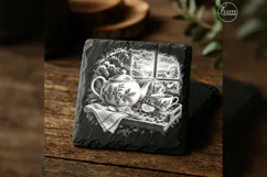 Frosted Teatime Winter Christmas Laser Engraving PNG Product Image 2