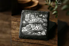 The Confectioner's Christmas Tray Christmas Engraving PNG Product Image 2