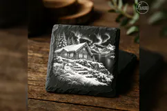 The Fjordside Nordic House Christmas Laser Engraving PNG Product Image 2