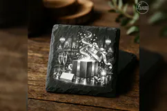 The Midnight Gift New Year Celebration Laser Engraving PNG Product Image 2