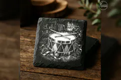 Christmas Parade Drum Laser Engraving PNG Product Image 1