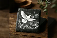 Dove of Peace Bethlehem Laser Engraving PNG Product Image 2