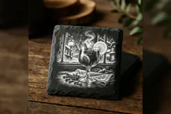 The Mulled Wine Window Winter Drink Laser Engraving PNG Product Image 1