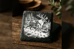 The Antlered Courier Christmas Laser Engraving PNG Product Image 2