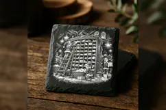Nine-Hundred Pigeonholes Christmas Laser Engraving PNG Product Image 2