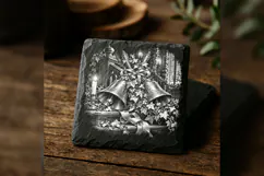 Ivy Bell Garland Christmas Laser Engraving PNG Product Image 1