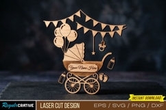 Baby Stroller Laser Cut, Baby Stroller Laser Cut Design Product Image 1