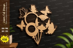 Butterfly Balloon Laser Cut Svg Design butterfly balloon svg Product Image 1