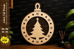 Christmas Tree Ornament Laser Cut File christmas tree svg Product Image 1