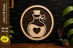 Potion Bottle Laser Cut Wall Art Decorative File potion Product Image 1