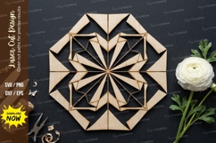 Geometric Star Laser Cut SVG laser cut svg, geometric star, Product Image 1