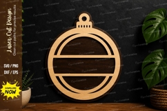 Round Ornament Blank laser cut svg File round ornament laser Product Image 1