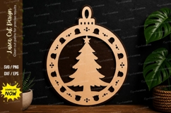 Christmas Tree Ornament laser cut svg File christmas tree Product Image 1