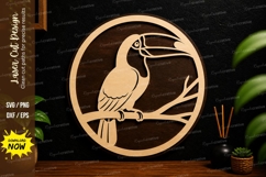 Toucan Bird Laser Cut Wall Art Decorative File toucan bird Product Image 1